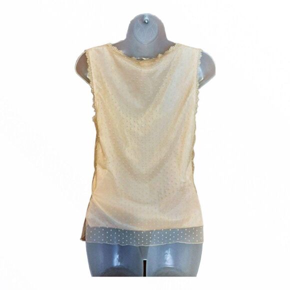 Xhilaration Y2K Mesh Polka Dot Top sz L - Picture 3 of 5